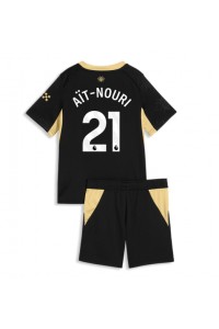 Manchester City Rayan Ait-Nouri #21 Jalkapallovaatteet Lasten Vieraspeliasu 2026-27 Lyhythihainen (+ Lyhyet housut)